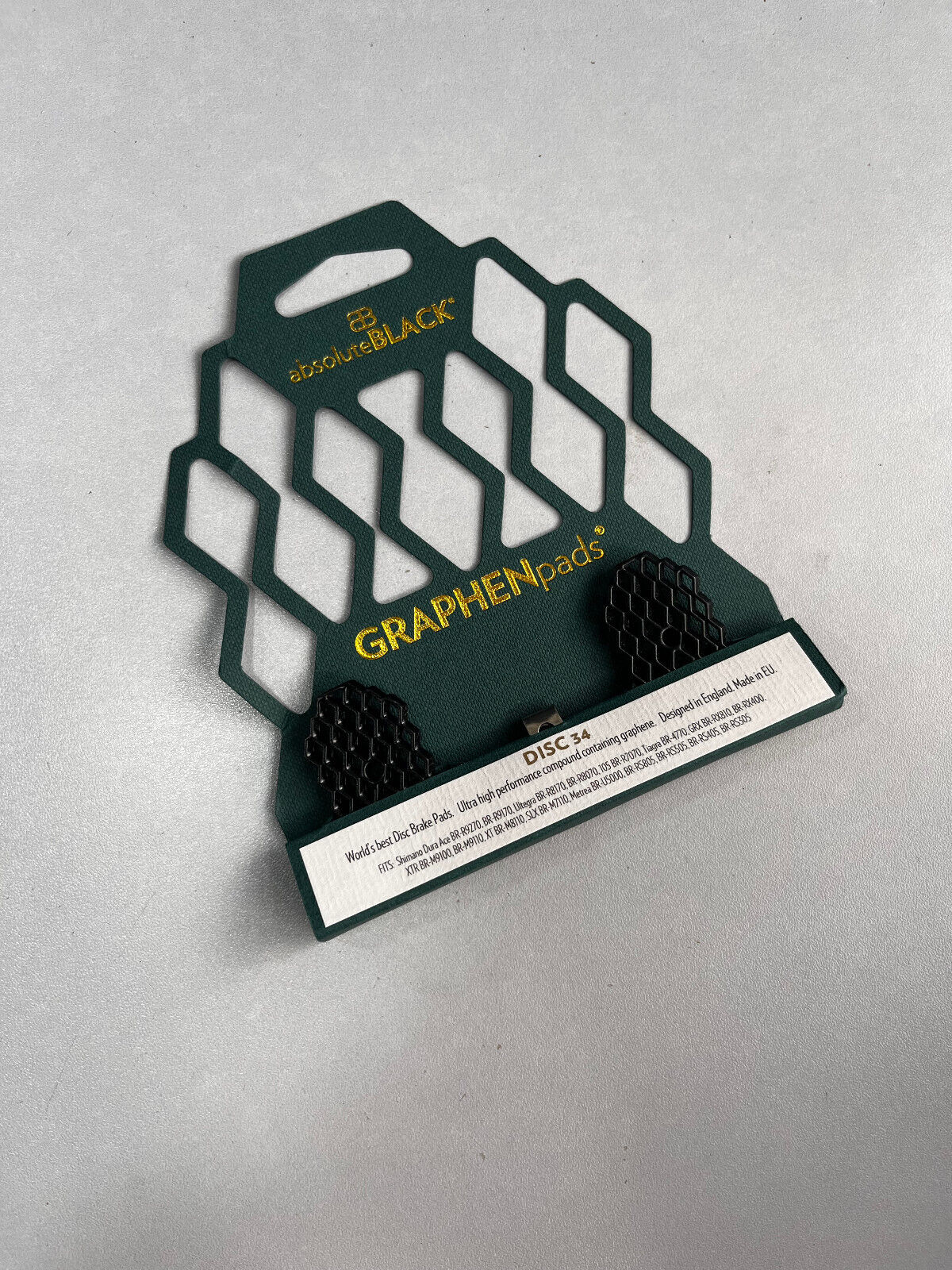 AbsoluteBlack GRAPHENpads Disc Brake Pad Disc 34 (For Shimano Road) - Fresh Stock Dated February 2026