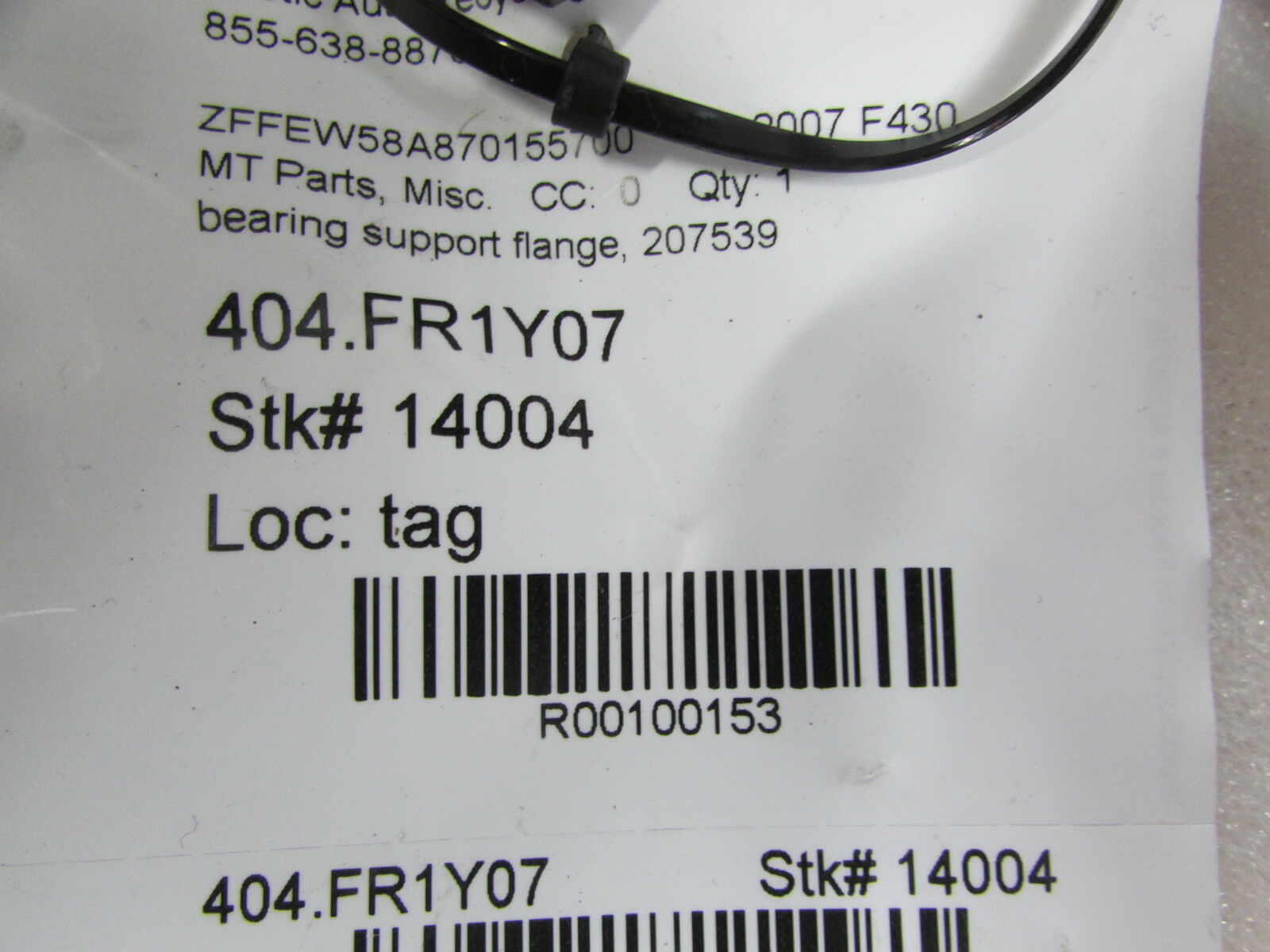 Ferrari F430, Transmission Bearing Support Flange, Used, P/N 207539 - Fresh Stock Dated February 2026