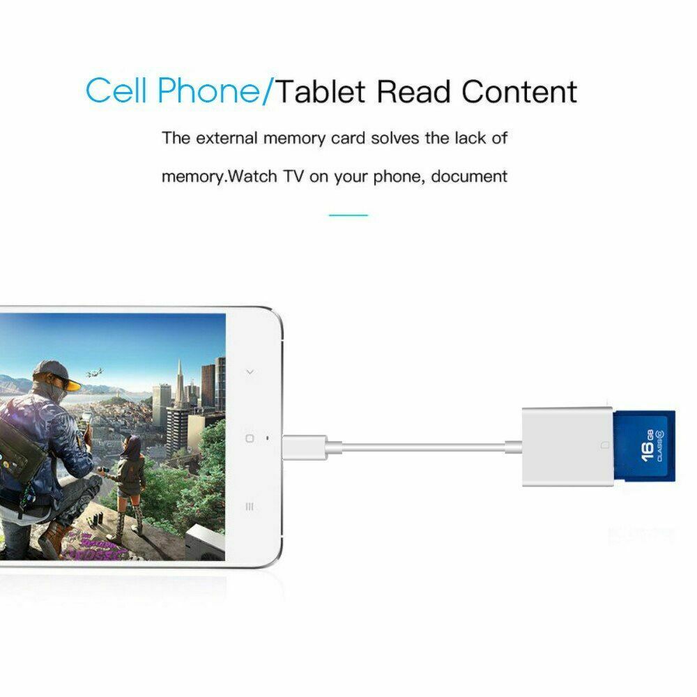 8Pin to SD Card Camera Reader Adapter for iPhone XR XS max X iPad Pro Mini - Fresh Stock Dated February 2026