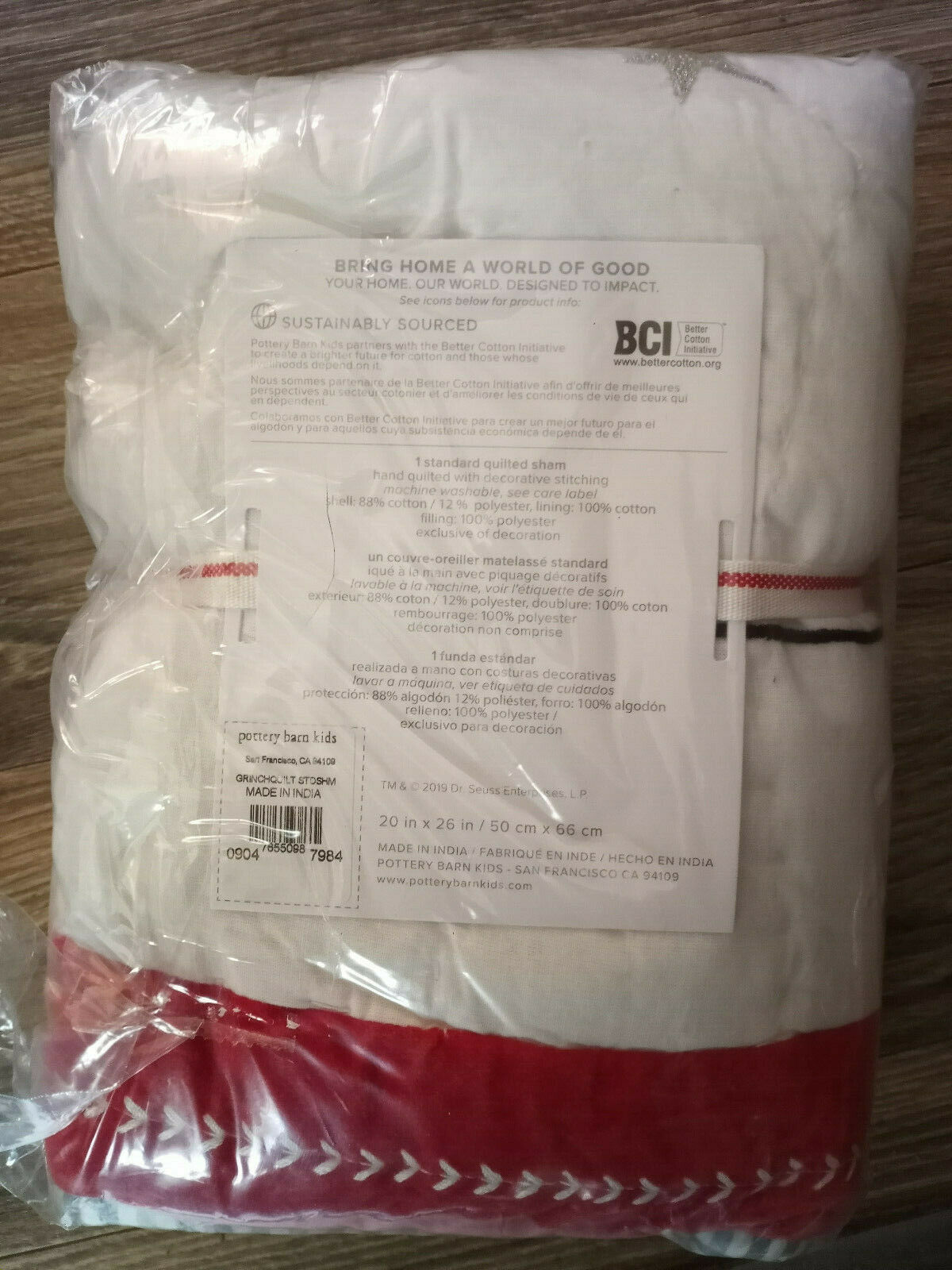 Pottery Barn Grinch Quilted Standard Sham NWT - Fresh Stock Dated December 2025