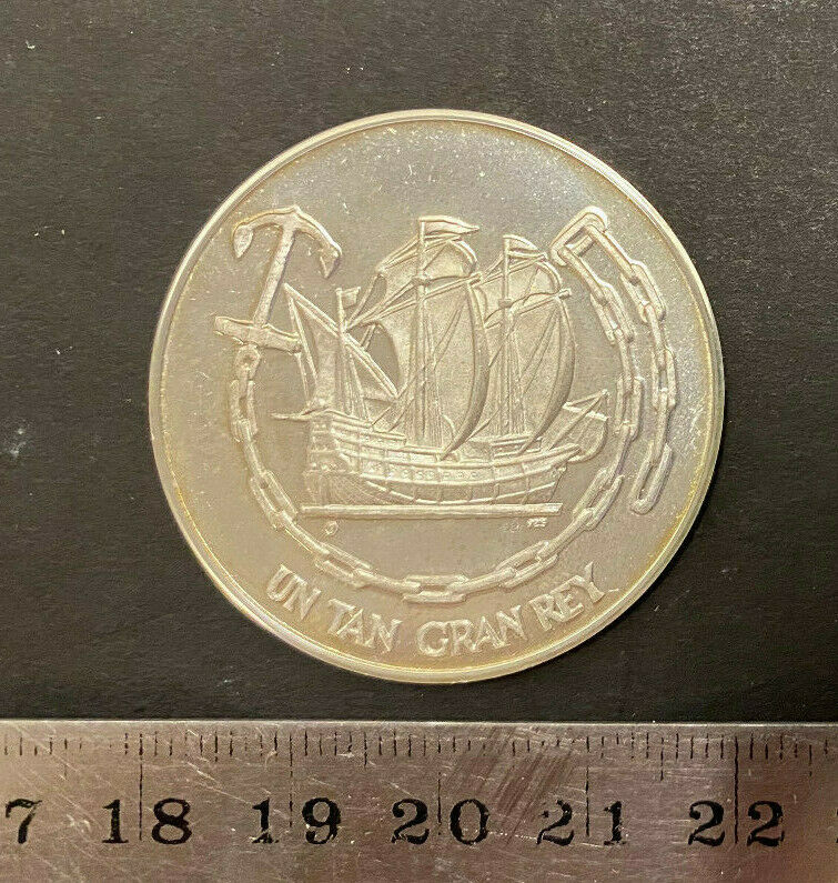 Republica Dominicana 1970-80s, CACIQUE DE JARAGUA LA ESPANOLA, silver 0.6oz - Fresh Stock Dated February 2026