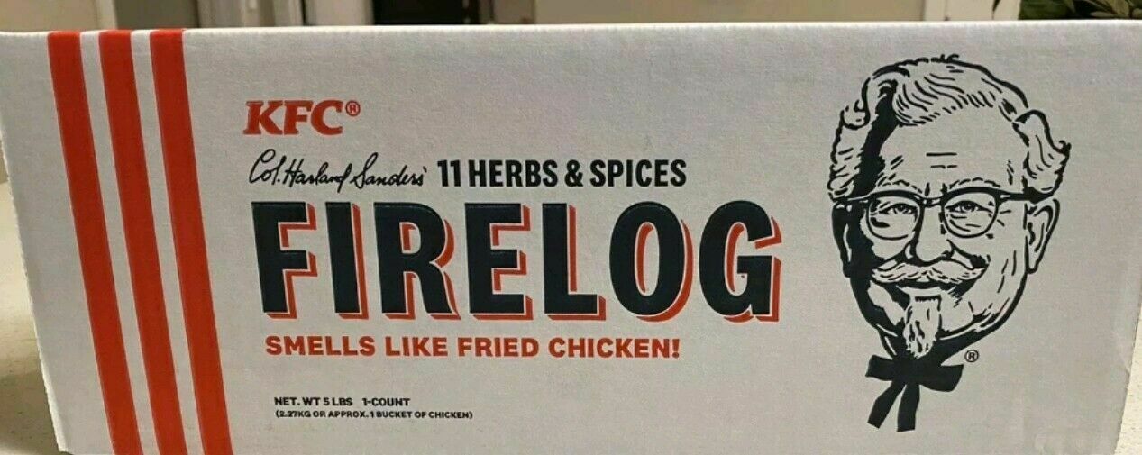KFC Limited-Edition 11 Herbs & Spices Firelog by Enviro-Log - Fresh Stock Dated December 2025