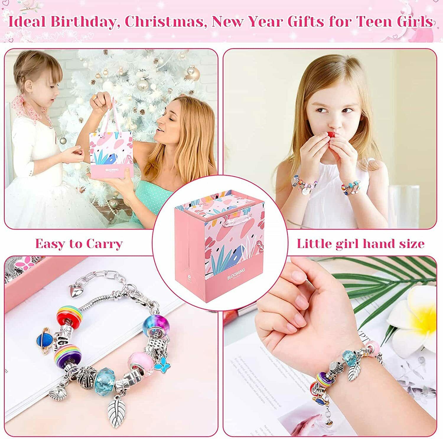 Charm Bracelet Making Kit, 85 Pcs DIY Charm Bracelet Making with Gift Box for - Fresh Stock Dated February 2026