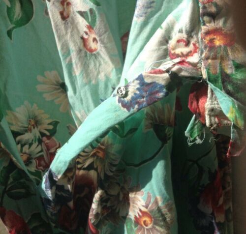 Vtg 50s Floral Circle Skirt XS 24