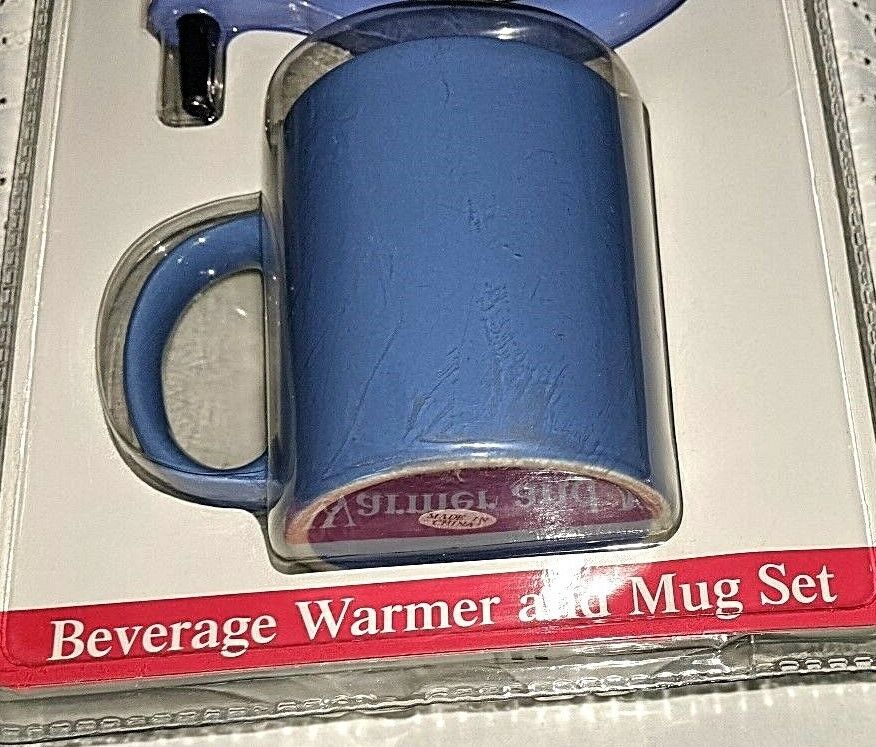 Vintage Coffee Tea Hot Chocolate Beverage Cup and Warmer Pad Hot Pot Set Gift - Fresh Stock Dated February 2026