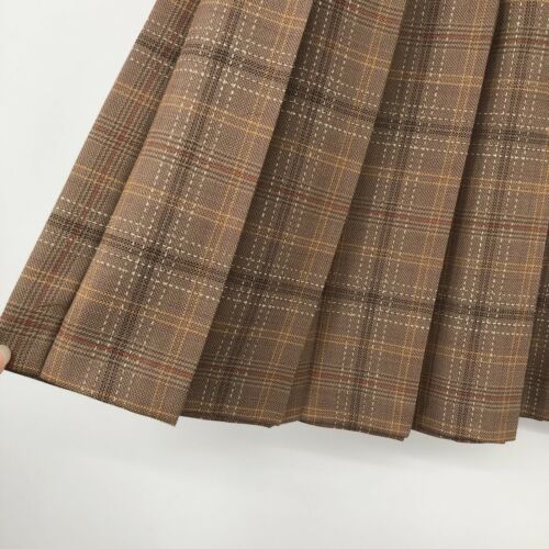 Vtg Country Clothes Pendleton 100% Virgin Wool Khaki Plaid Pleated Skirt Sz 8P - Fresh Stock Dated February 2026