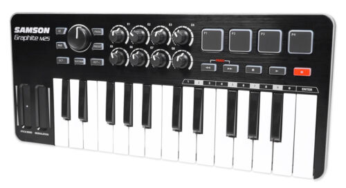Samson Graphite M25 25-Key USB MIDI DJ Keyboard Controller+Pair Studio Monitors - Fresh Stock Dated February 2026