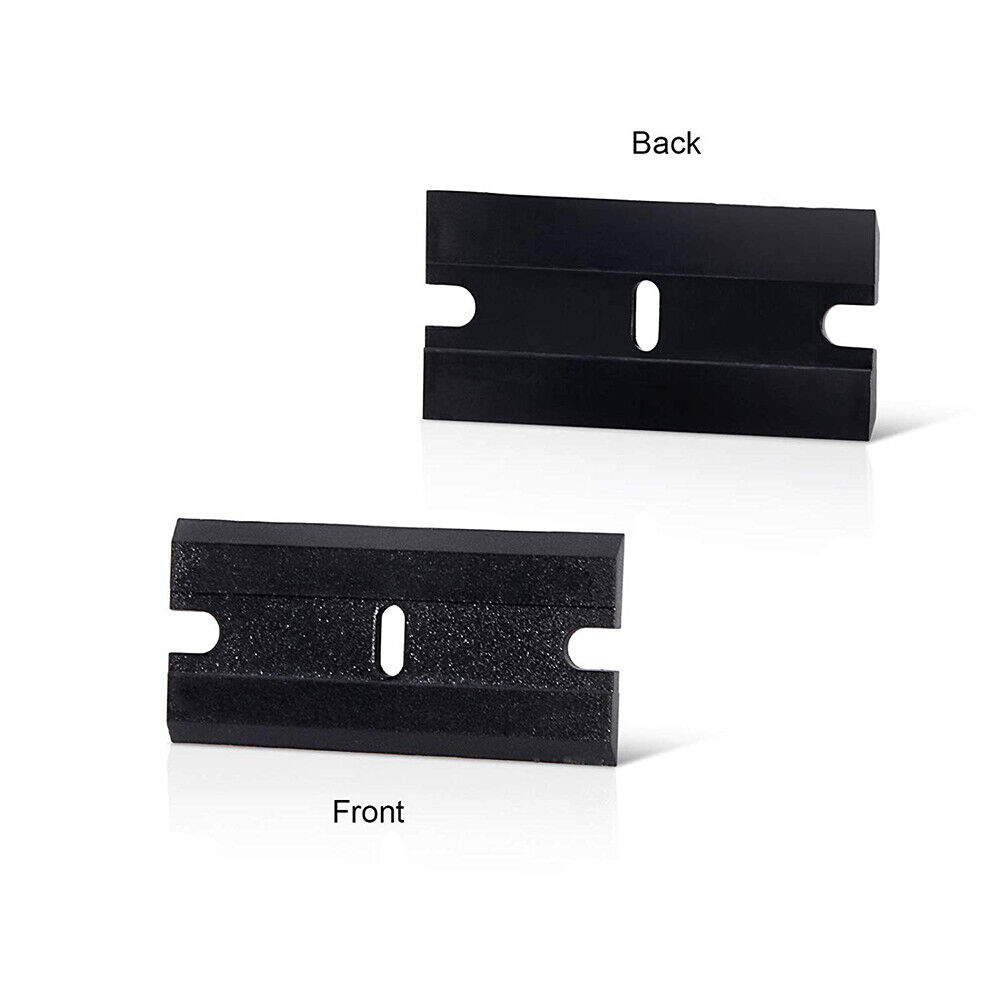 100Pcs Scraper Razor Blade 200 Black Plastic Blade Decal Remove Glue Clean Tools - Fresh Stock Dated February 2026