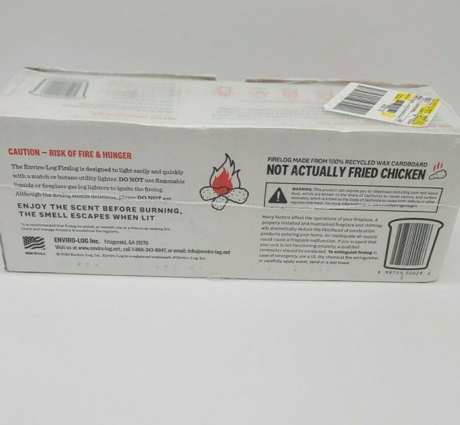 KFC Limited-Edition 11 Herbs & Spices Firelog by Enviro-Log - Brand New - VHTF! - Fresh Stock Dated December 2025