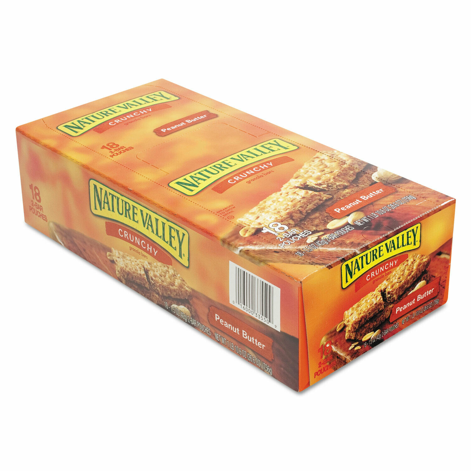 Advantus Corp Nature Valley Granola Bars Peanut Butter Cereal 1.5oz Bar 18/Box - Fresh Stock Dated February 2026