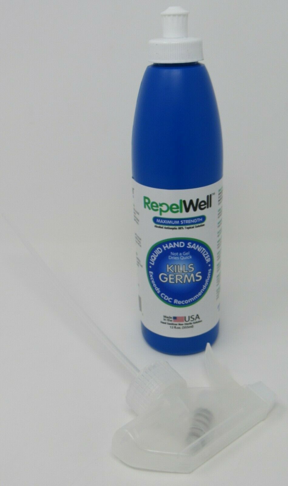 NEW CASE of 24 x 12 oz RepelWell Liquid Instant Sanitizer 80% for Hand + Surface - Fresh Stock Dated February 2026