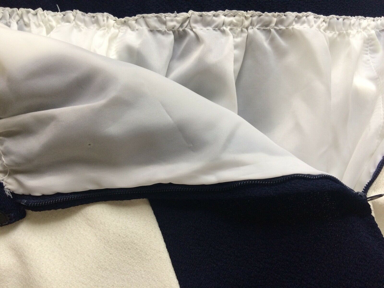 Vintage Skirt Girls Handmade Navy Blue White Polyester Cheer School 1960's 70's - Fresh Stock Dated March 2026