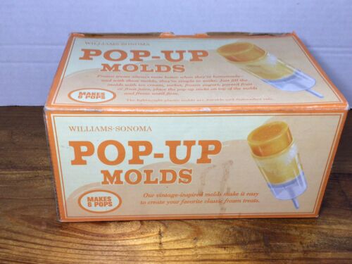 L👀K Williams Sonoma Pop-Up Molds 2003 Ice cream Popsicle Maker - Fresh Stock Dated December 2025