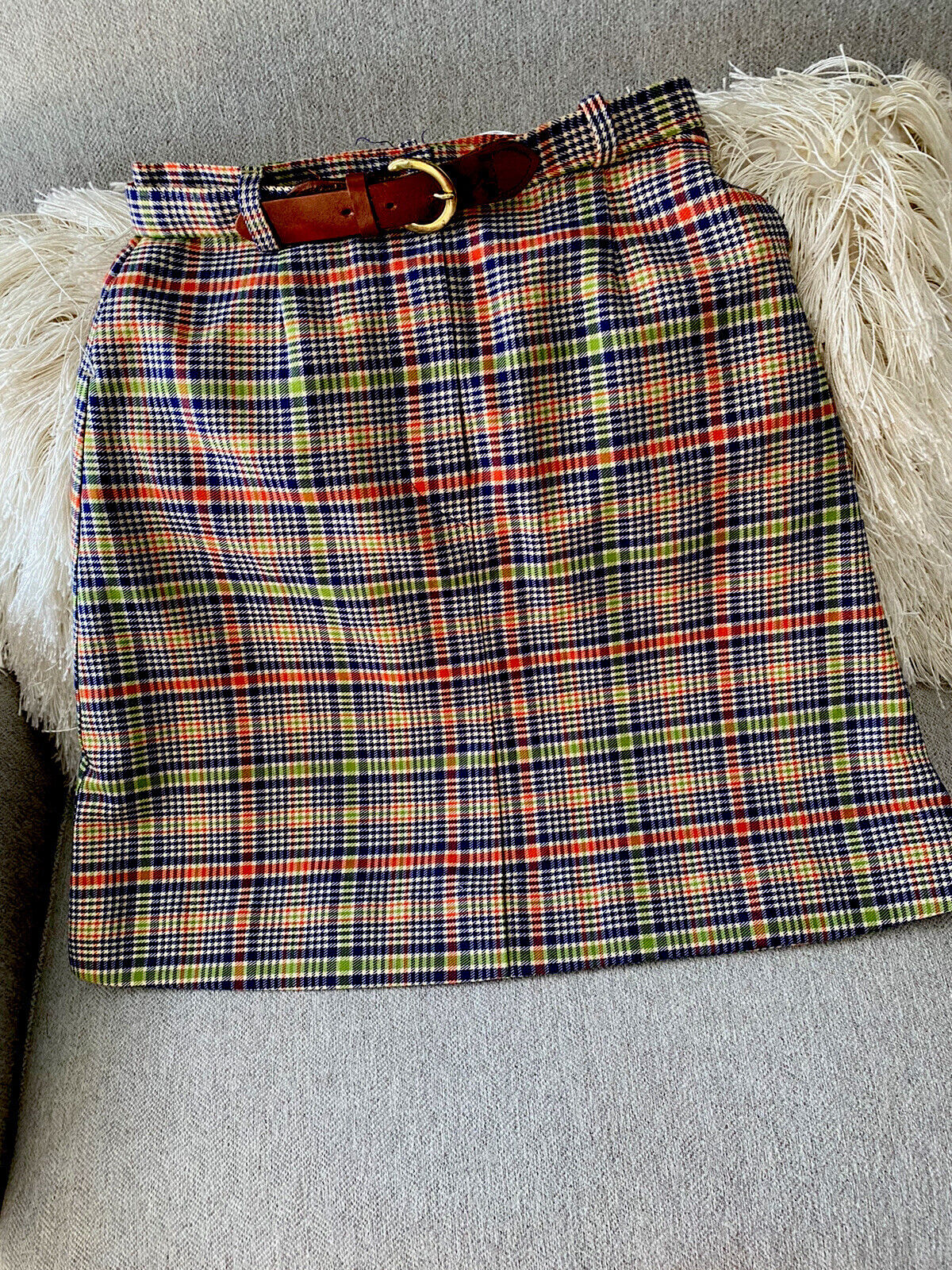 Vtg Plaid Fall Skirt Women's Cottagecore Preppy 1960s/70’s 24” Waist - Fresh Stock Dated March 2026