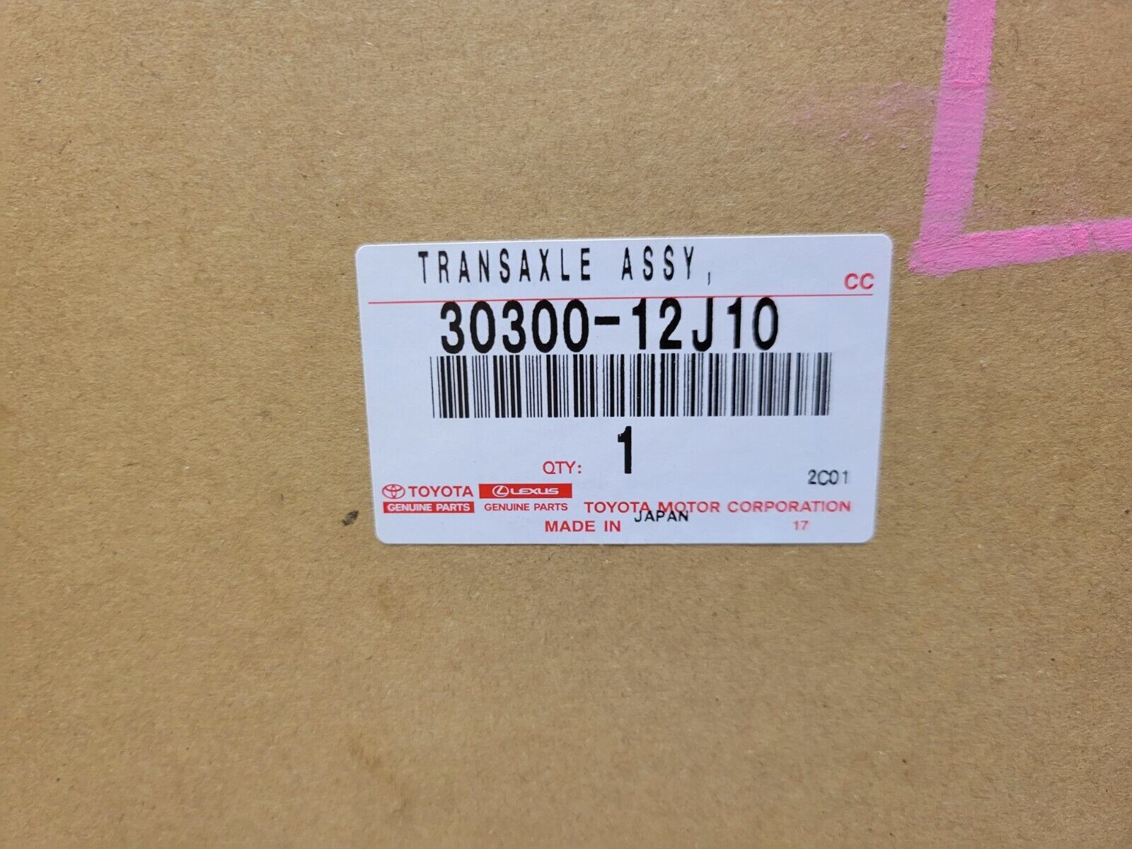 OEM toyota corolla 6 speed Manual Transmission low miles - Fresh Stock Dated February 2026