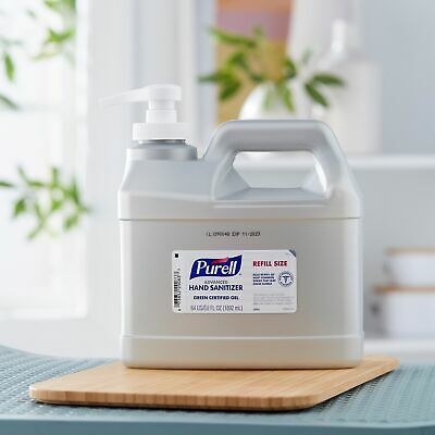 Purell Advanced Green Certified Gel Hand Sanitizer 64 oz. Refill Bottle 4 per - Fresh Stock Dated February 2026