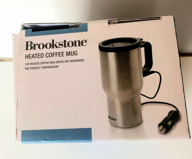 Brookstone Heated Coffee Mug Keeps Beverages the PErfect Temperature - Fresh Stock Dated February 2026