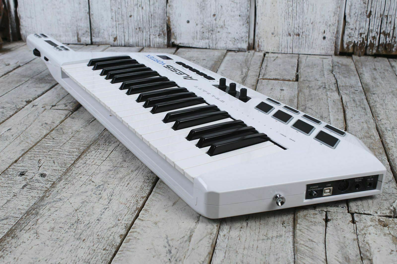 Alesis Vortex 37 Key USB Midi Keytar Controller with Accelerometer White DEMO - Fresh Stock Dated February 2026