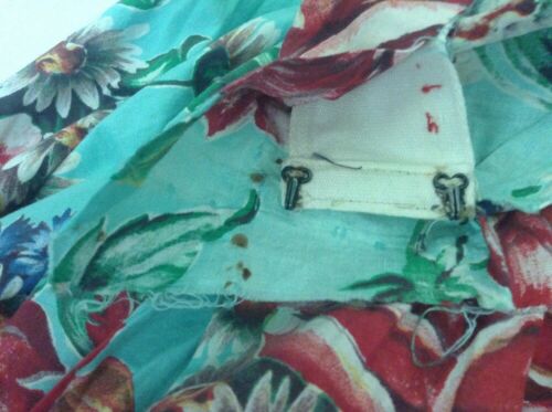 Vtg 50s Floral Circle Skirt XS 24