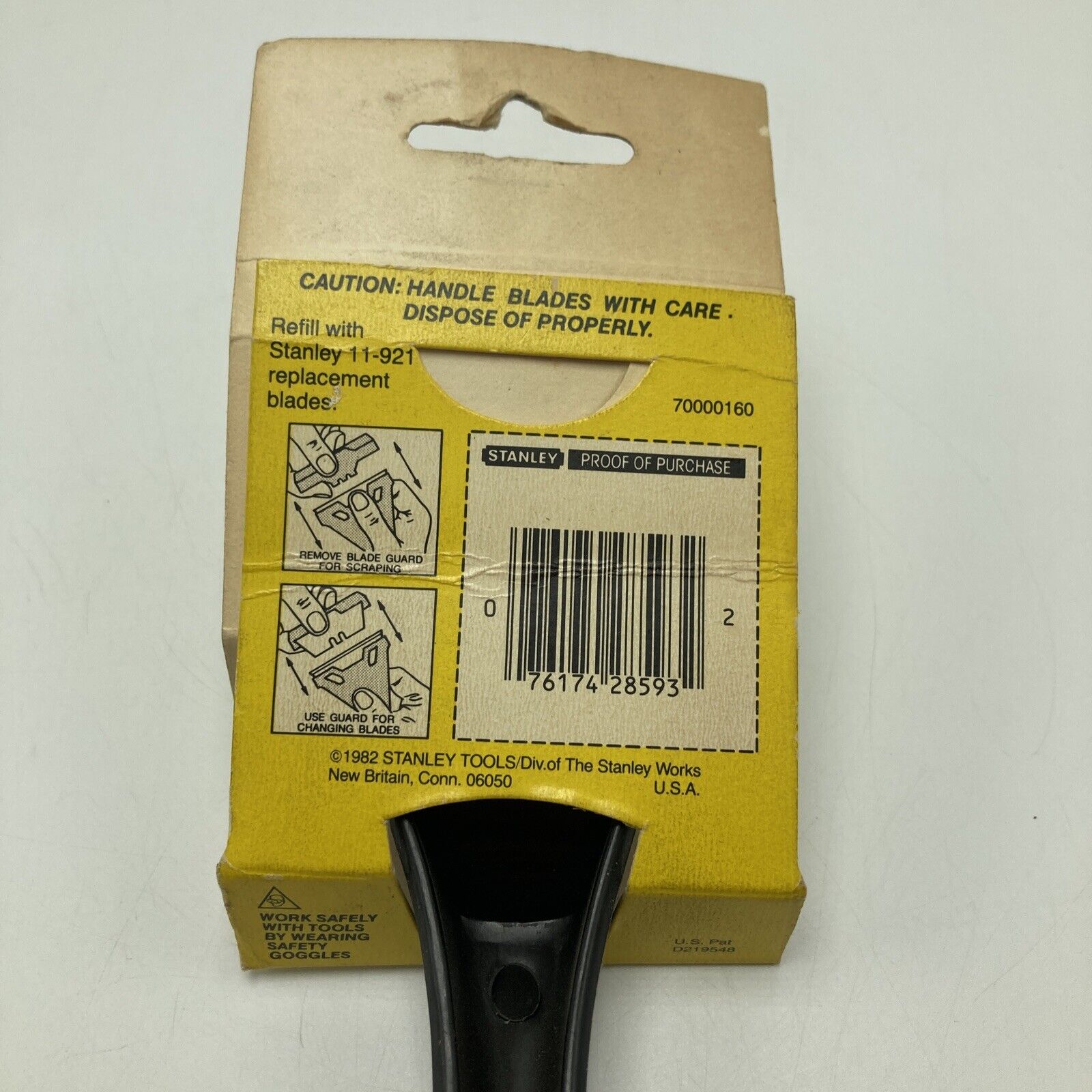 VIntage 1982 Stanley Window Scraper 28-593 - Fresh Stock Dated February 2026