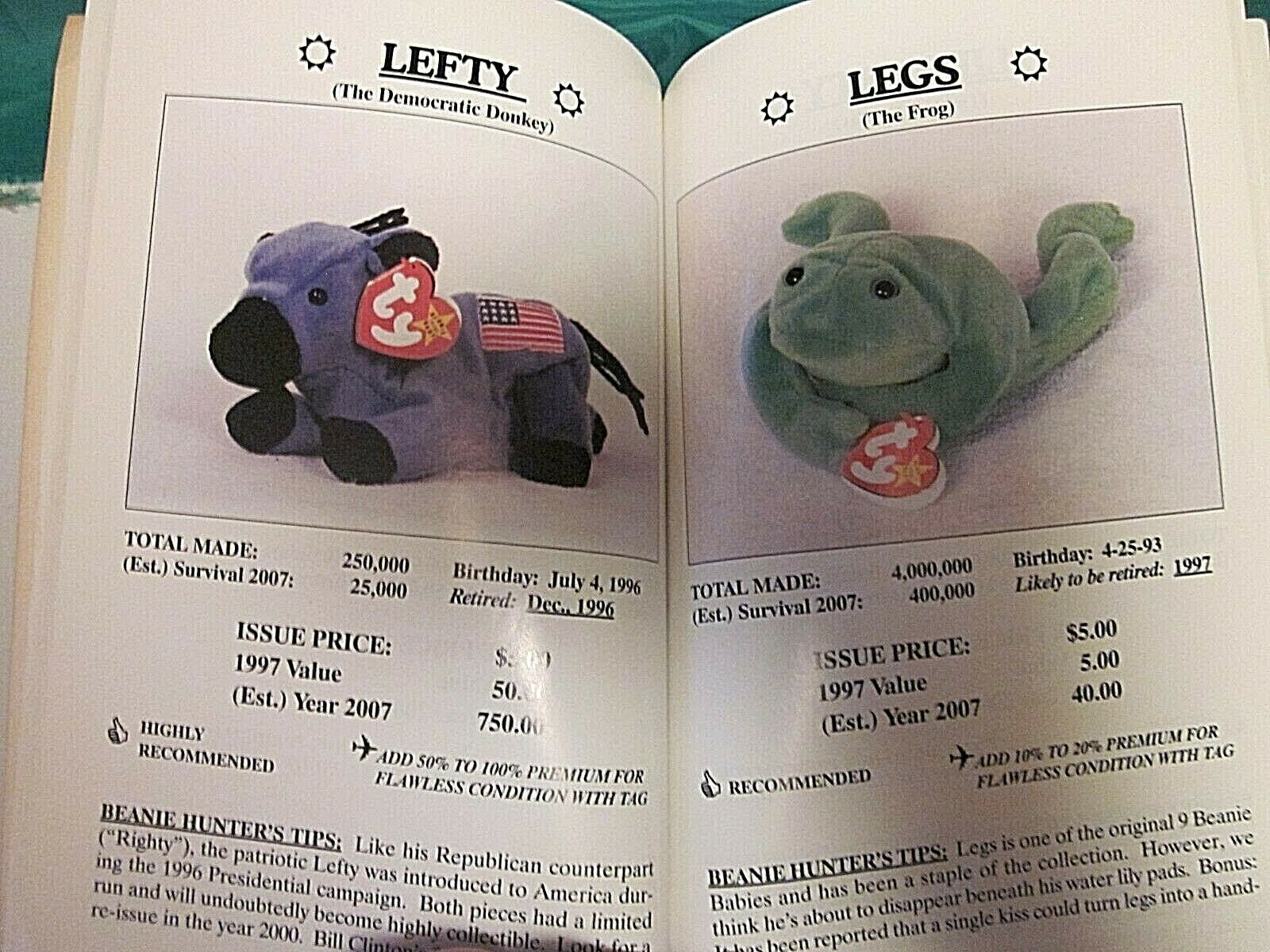 The Beanie Baby Handbook by Les and Sue Fox - Beanie Babies - 1997 - VGC - Fresh Stock Dated December 2025