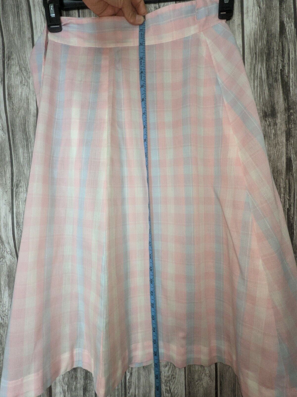 Women's Vintage Pink & Blue Plaid Wrap Skirt Sz XS/S - Fresh Stock Dated March 2026