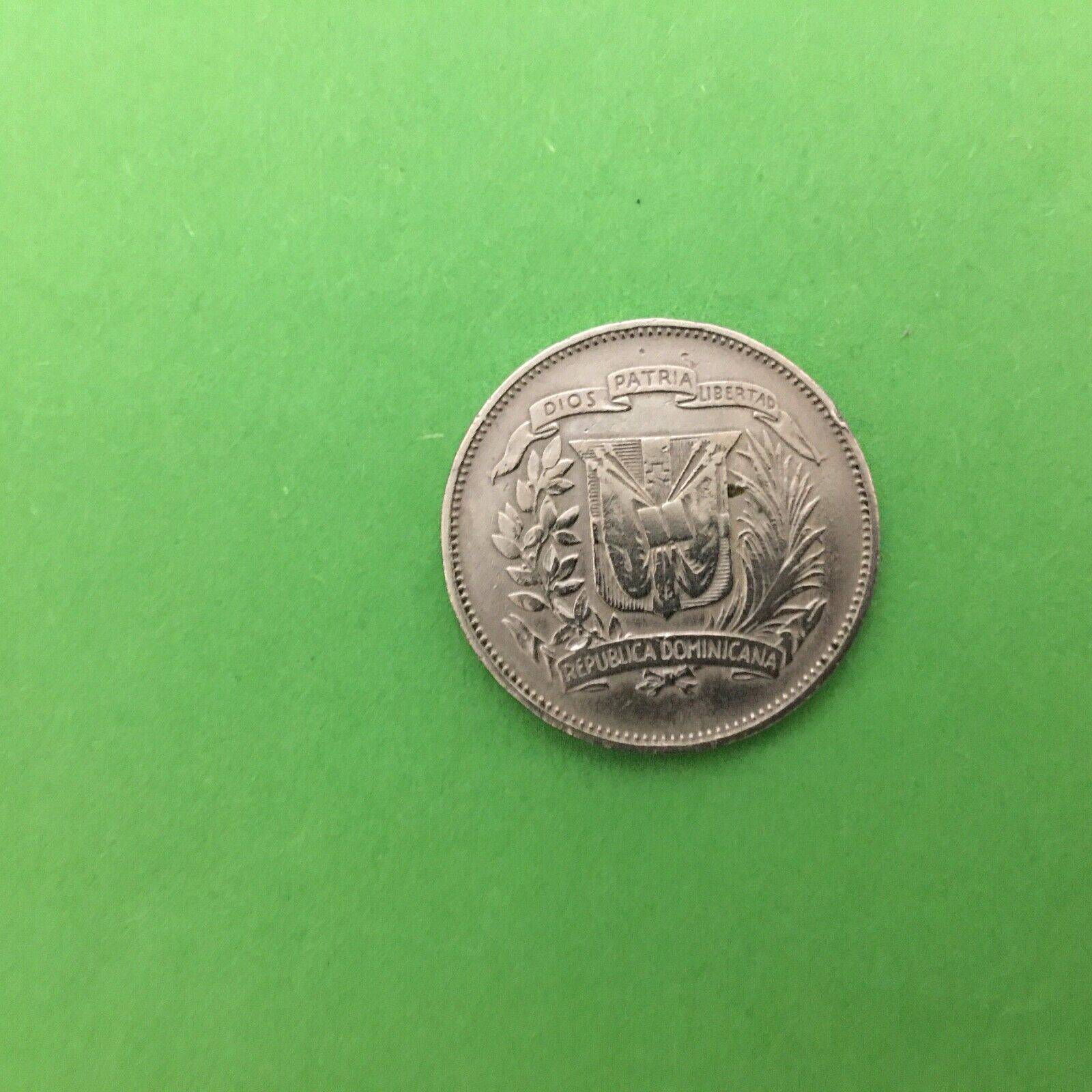 DOMINICAN REPUBLIC  25  CENTAVOS  1967  KM 20a.1 VF. - Fresh Stock Dated December 2025