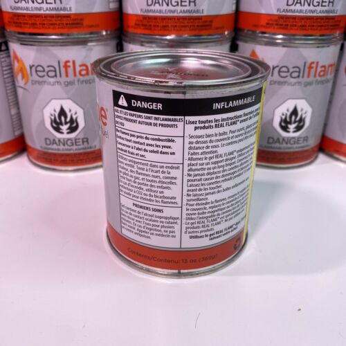 13 oz. 24 lb. Gel Fuel Cans (18-Pack) Indoor Outdoor Crackles Popping RealFlame - Fresh Stock Dated December 2025
