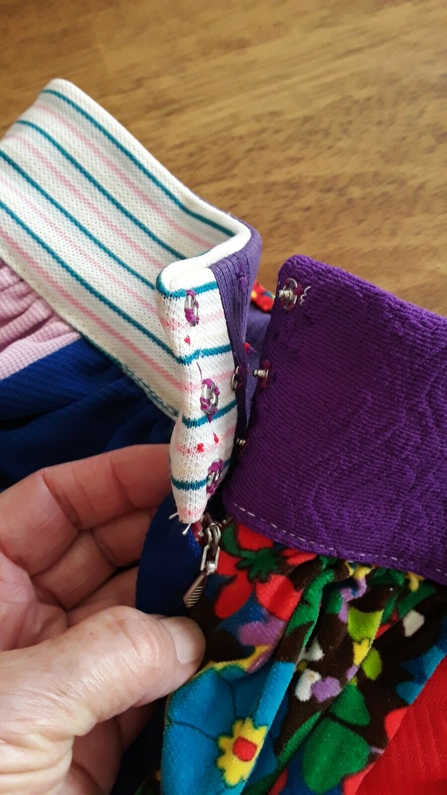 Vintage 70s Floral Patchwork Boho Maxi Skirt Rainbow Quilt VTG 1970s Polyester - Fresh Stock Dated February 2026