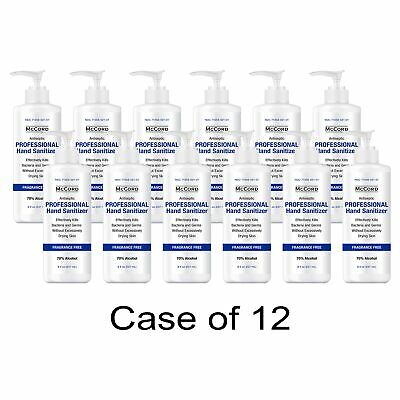 Hand Sanitizer Antibacterial 70% Gel Alcohol 8 oz Bottle Unscented Disinfectant - Fresh Stock Dated February 2026