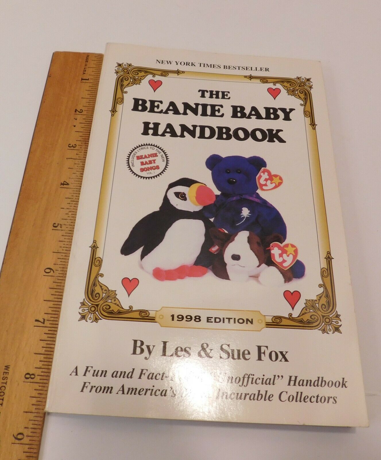 1998 Ty Beanie Baby Handbook by Les & Sue Fox Paperback - Fresh Stock Dated December 2025