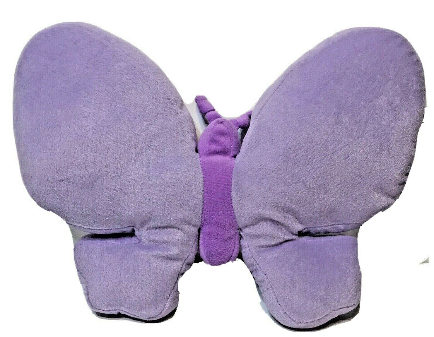Butterfly Pillow 15 x 12 Plush Purple and Pink Cute Girls Room Decorative - Fresh Stock Dated December 2025