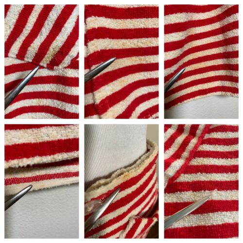 60s Striped Terry Cloth Sarong Skirt Swimsuit Cover Up Wrap Around Pool Mod VTG - Fresh Stock Dated December 2025