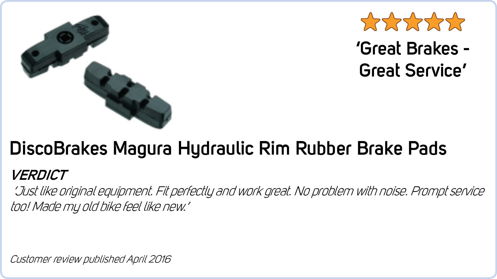 Grey Brake Pads for Magura Hydraulic Rim Brakes HS11 HS22 HS33 HS66 HS77 Shoes - Fresh Stock Dated February 2026