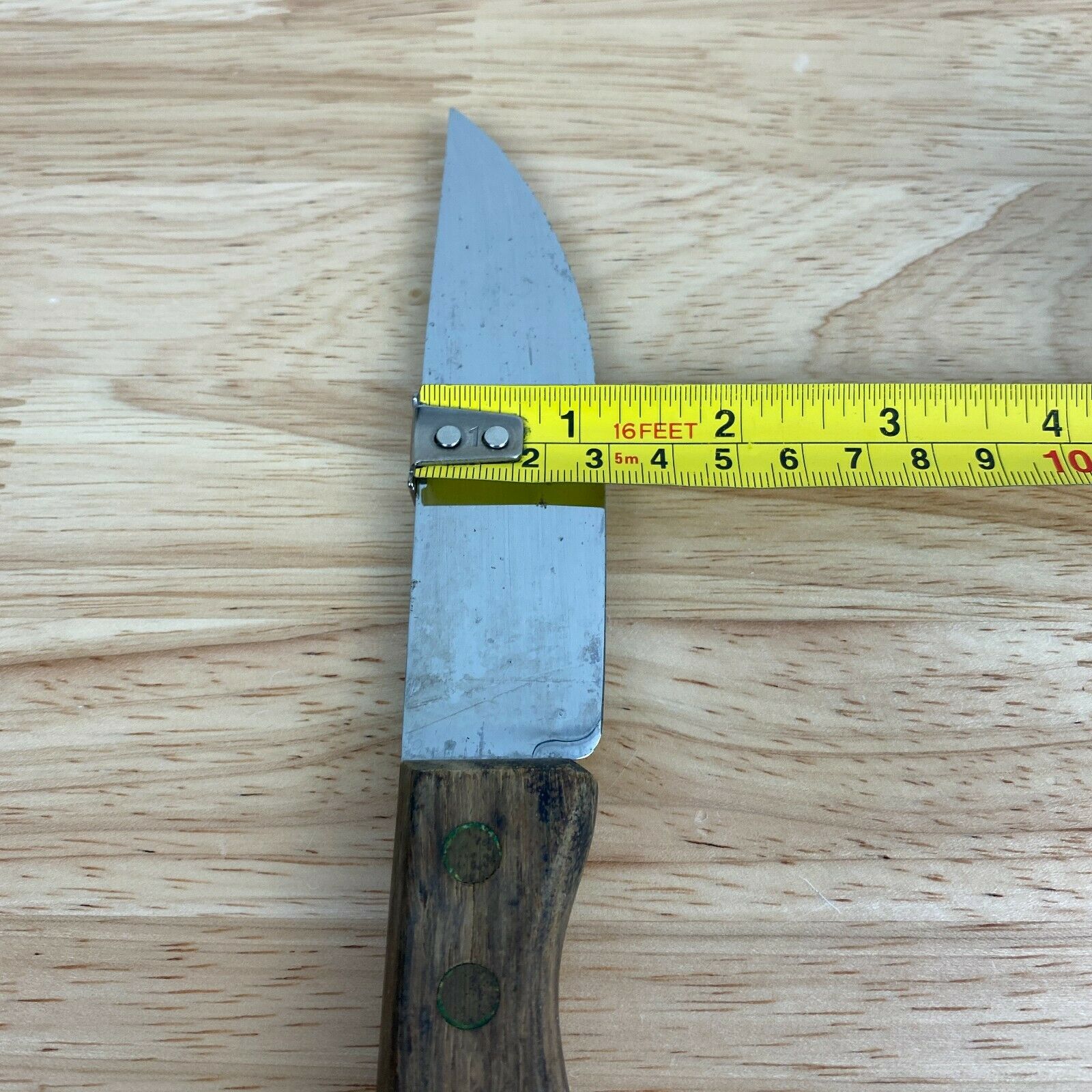 Vintage Set of 6 Robinson Stainless Steel Steak Knives Serrated Wood - Fresh Stock Dated January 2026