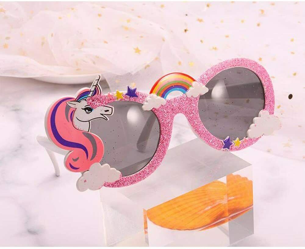 Unicorn Party Sunglasses, Party Dress-up Funny Costume Cosplay Glasses for Kids - Fresh Stock Dated February 2026