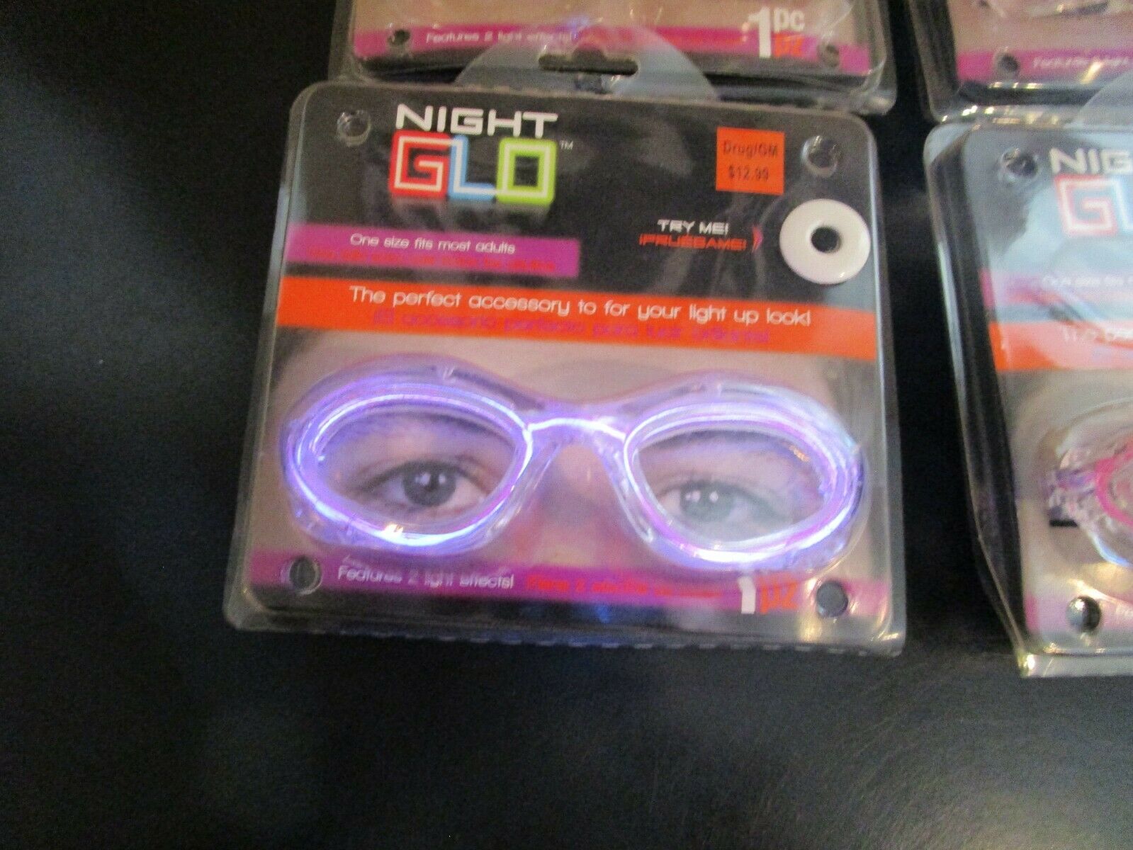 7 PR  GEMMY PINK NIGHT GLO GLASSES - LIGHT UP - PARTY ATTIRE - BATTERY PACK - Fresh Stock Dated February 2026