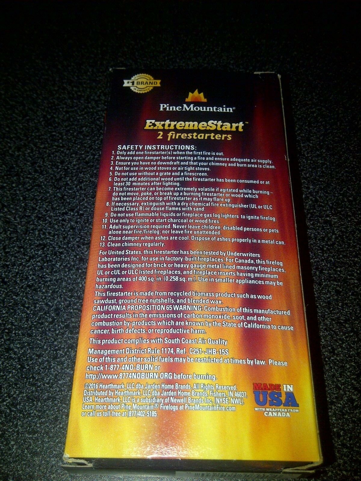 Pine Mountain Extreme Start Wrapped Fire Starter (2-Pack) Burns 20 Minutes - Fresh Stock Dated December 2025