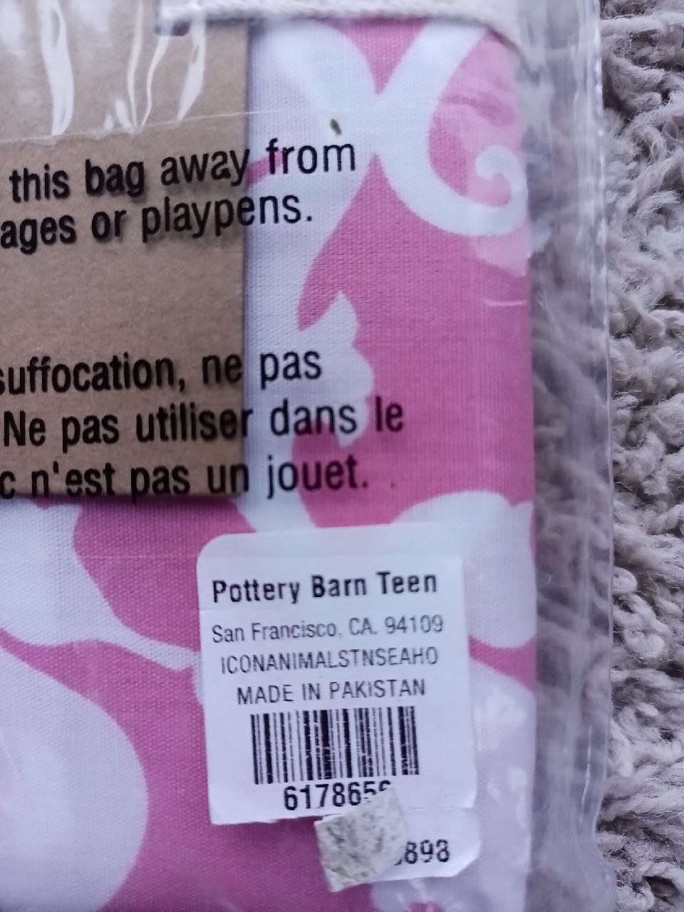 NEW Pottery Barn Teen Cape Code Seahorse Standard Pillow Sham NWT PB PBT Girls - Fresh Stock Dated December 2025