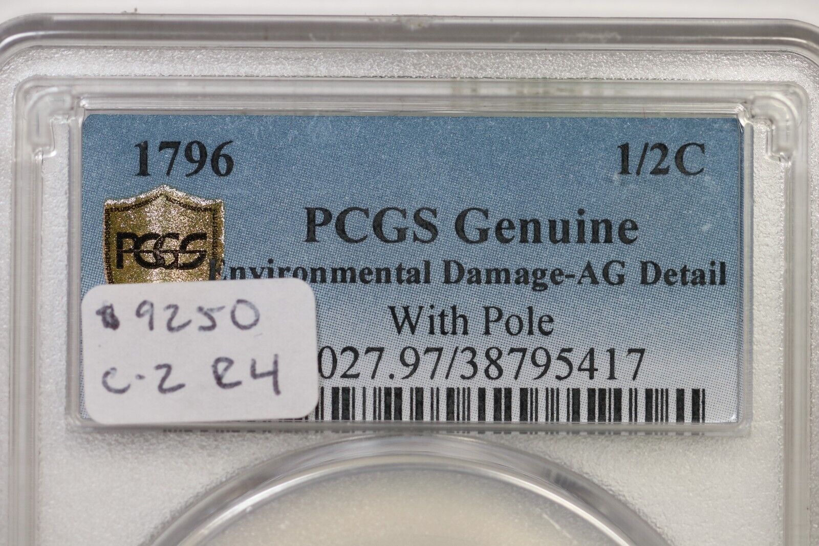 1796 C-2 R-4 PCGS AG Details With Pole Liberty Cap Half Cent Coin 1/2c - Fresh Stock Dated February 2026