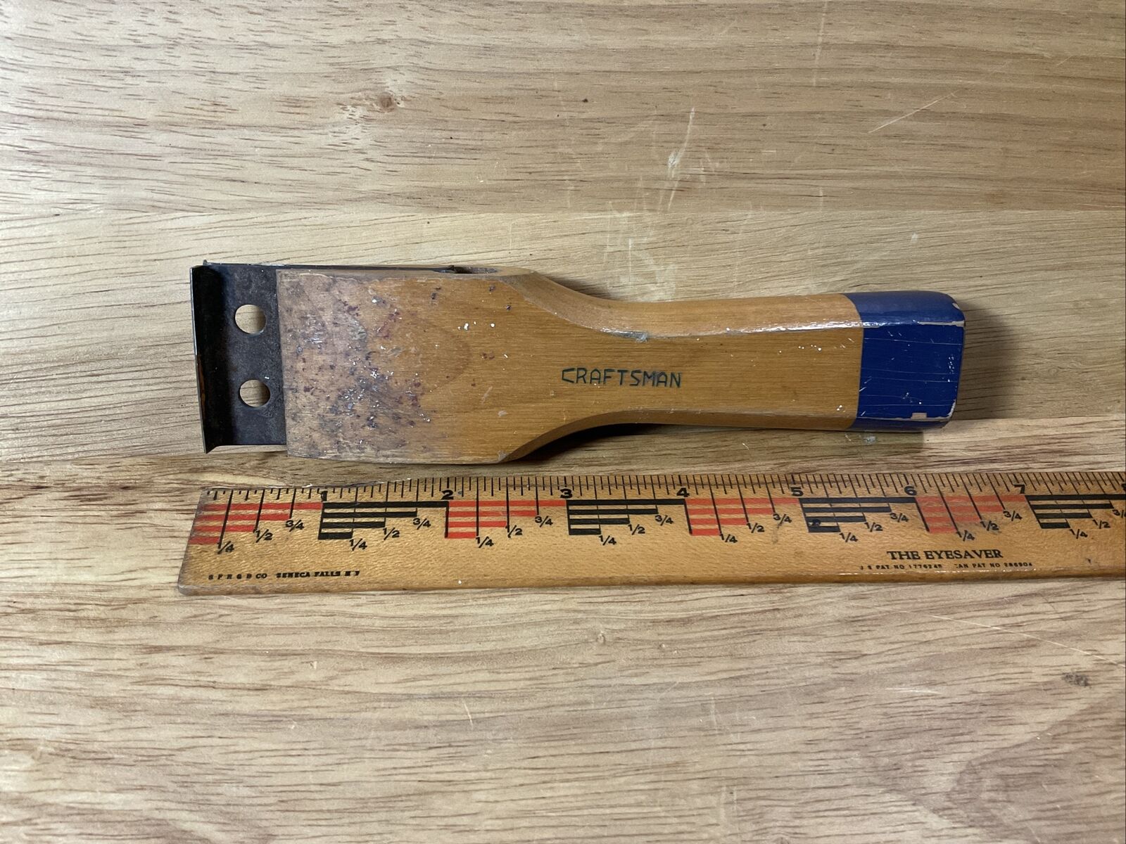 Vintage Craftsman Wooden Handle Scraper - 6-1/2