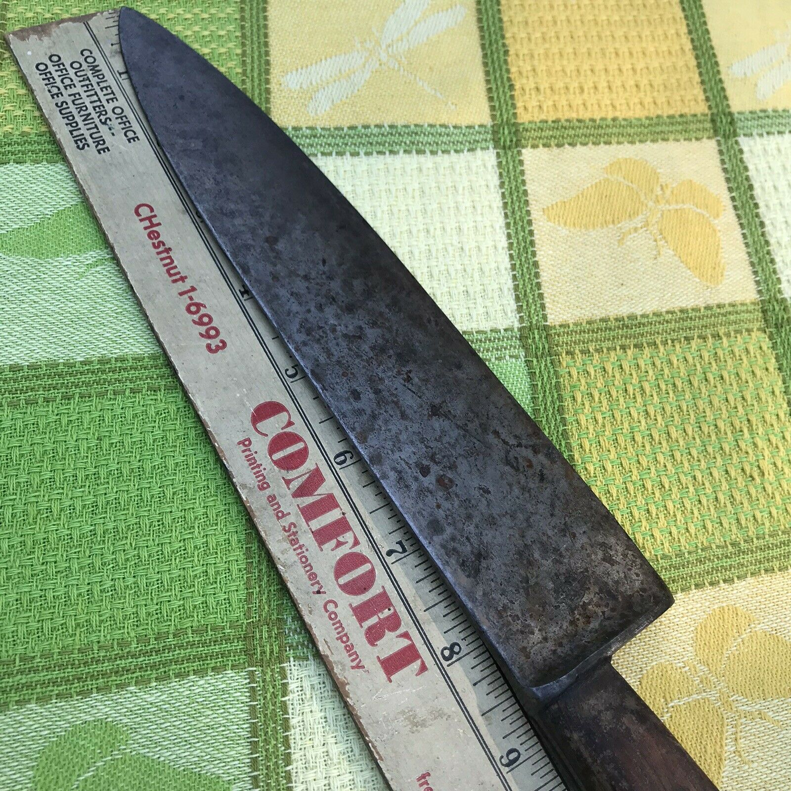Vintage LL Bean Chef's Knife 8.5” Carbon Steel Blade Wooden Handle - Fresh Stock Dated December 2025