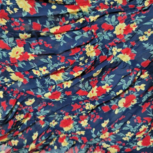 Vintage 90s Y2K Express Size S Sheer Floral Cottage Core Tiered Mini Skirt - Fresh Stock Dated February 2026