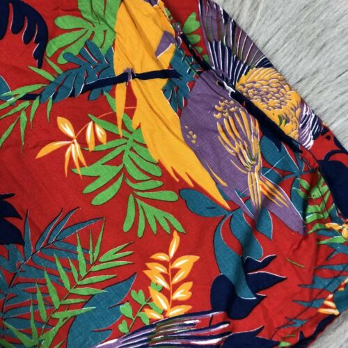 Vintage Womens Multicolored Parrot Bird Tropical Novelty Wrap Skirt - Fresh Stock Dated December 2025