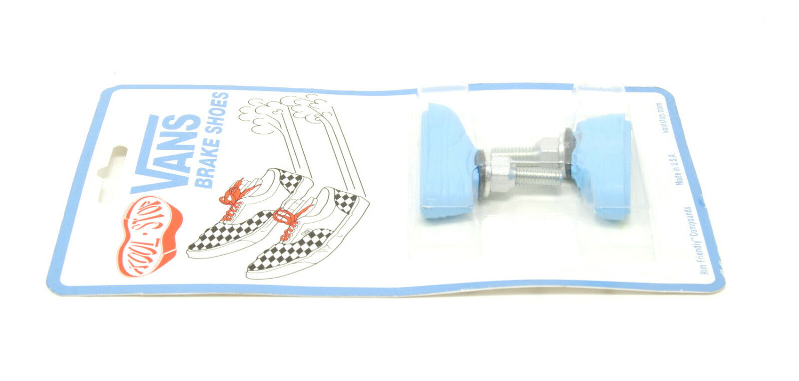 Kool Stop bicycle bike Vans BMX THREADED brake pads BABY BLUE *MADE IN USA* - Fresh Stock Dated February 2026