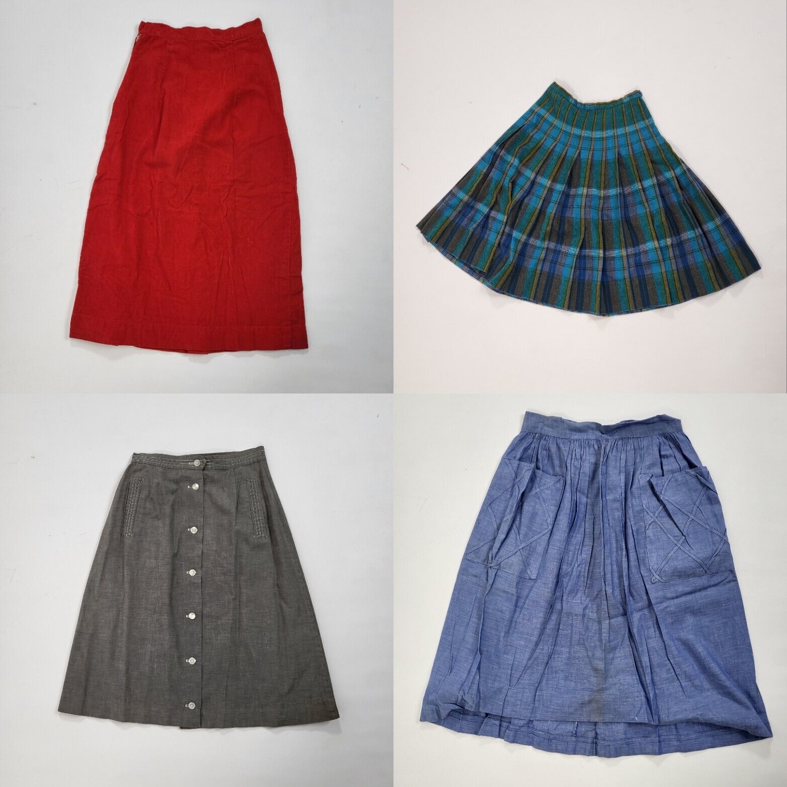 Vintage 40s 50s Skirt Lot 15 Pc Great XS/S - Fresh Stock Dated March 2026