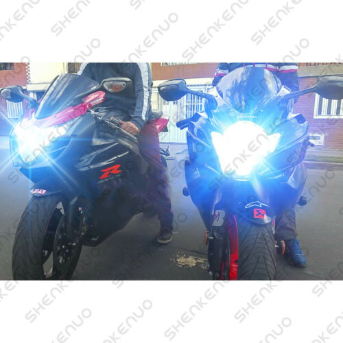 For Kawasaki Ninja 300 650 ZX6R ICE Blue H7 Motorcycle LED Headlight Bulbs HKL - Fresh Stock Dated February 2026