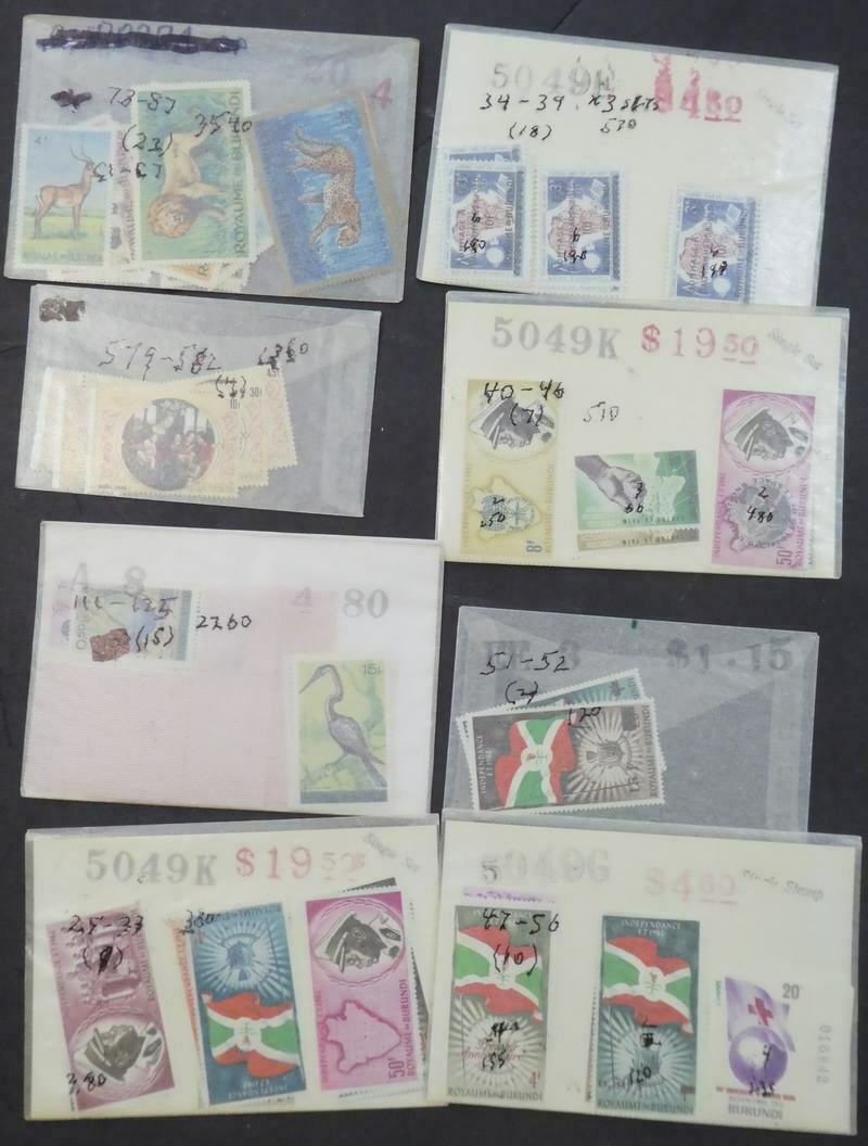 EDW1949SELL : BURUNDI Nice collection of ALL VF MNH CPLT SETS 1-3 of @. Cat 0 - Fresh Stock Dated January 2026