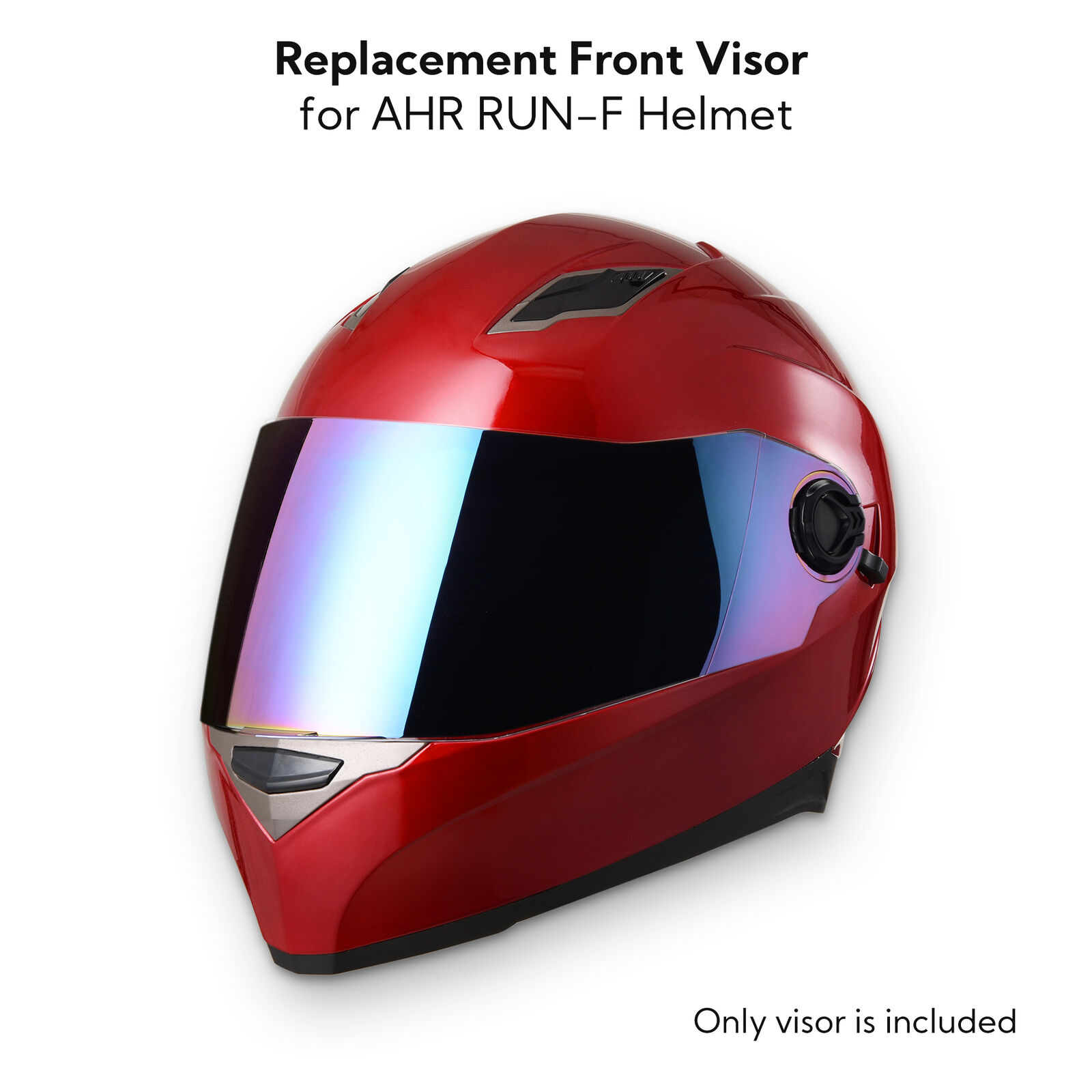AHR RUN-F Replacement Flip Up Helmet Front Visor Solid PC Face Shield - Fresh Stock Dated February 2026