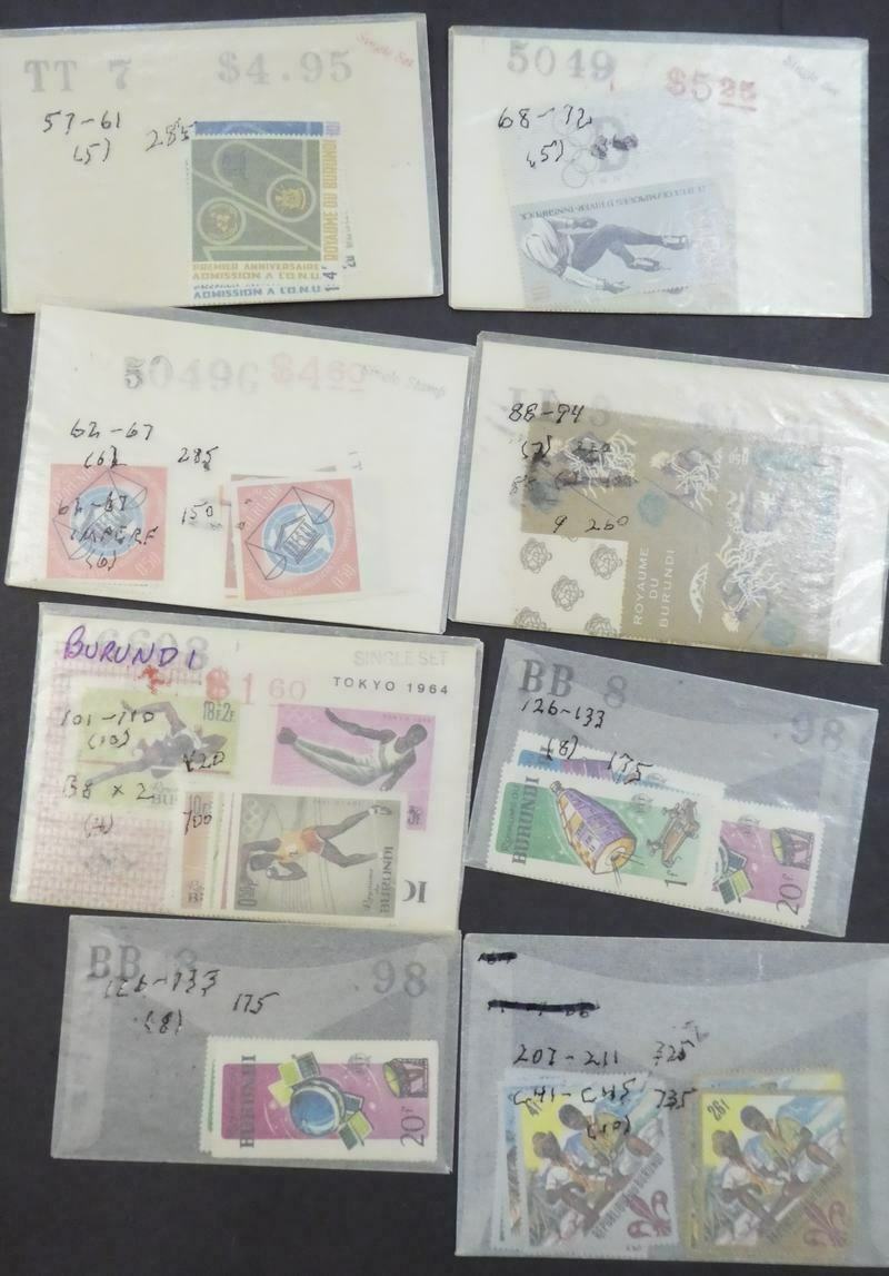 EDW1949SELL : BURUNDI Nice collection of ALL VF MNH CPLT SETS 1-3 of @. Cat 0 - Fresh Stock Dated January 2026